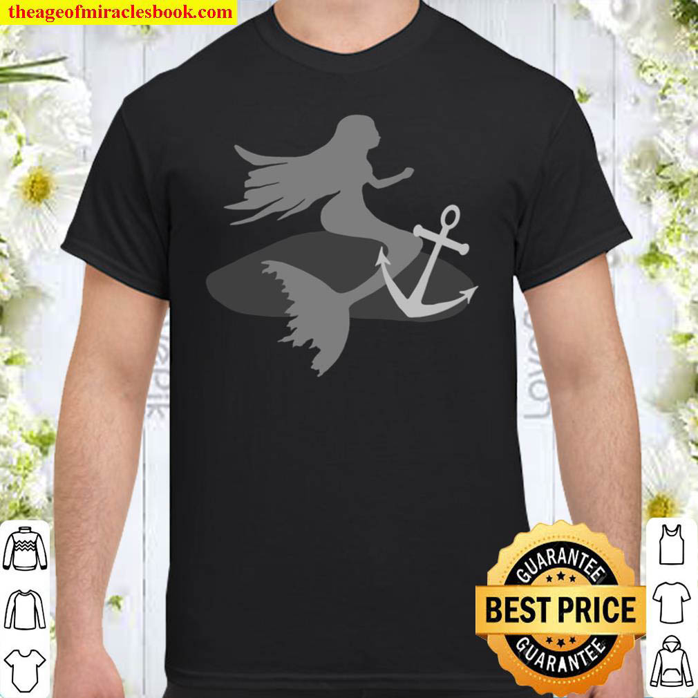 Sitting mermaid with anchor chain beautiful sea outfits fantasy love Shirt