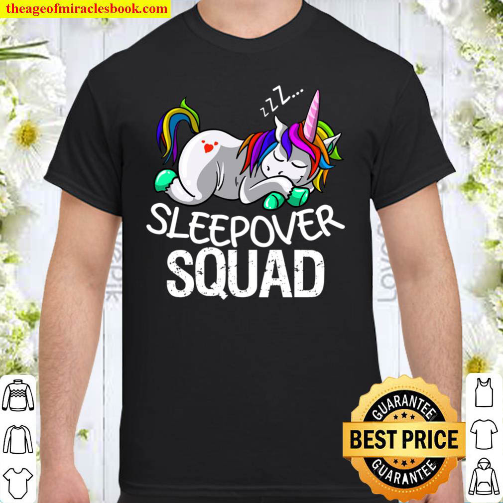 [Best Sellers] – Sleepover Squad Gift  Funny Sleeping Unicorn Slumber Party Shirt