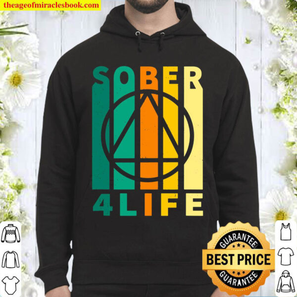 Sober Four Life AA NA Sobriety Recovery Anniversary Hoodie