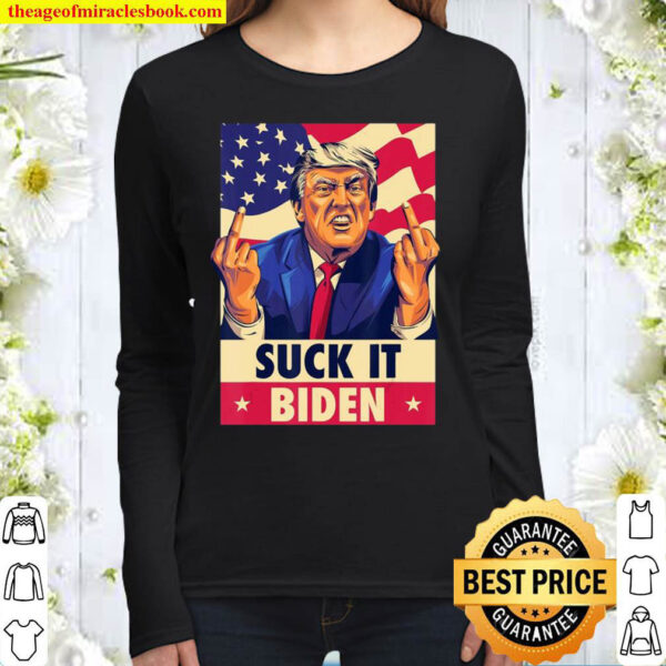 Suck It Biden Funny Trump Women Long Sleeved