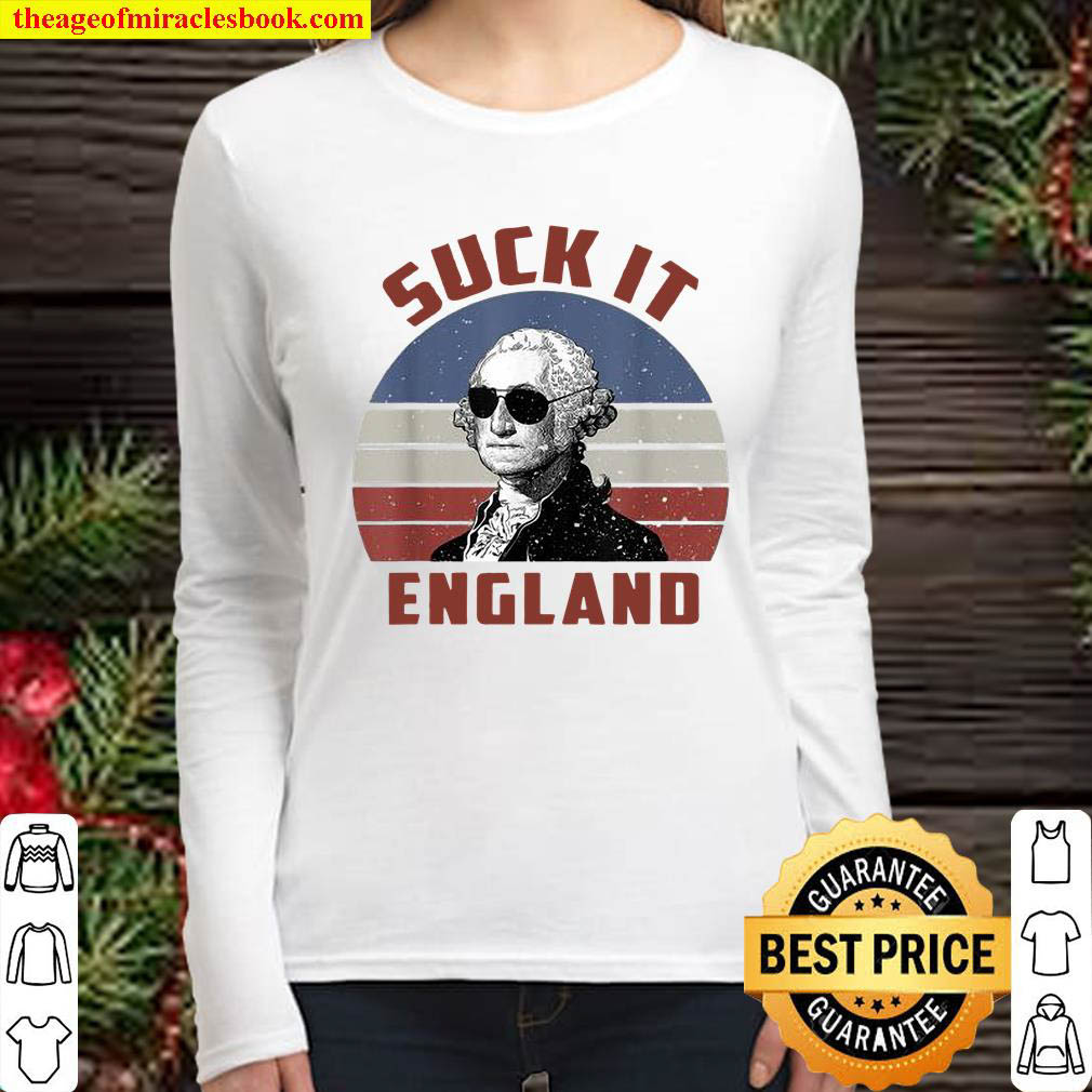 Suck It England Funny 4th of July Day VIntage Women Long Sleeved