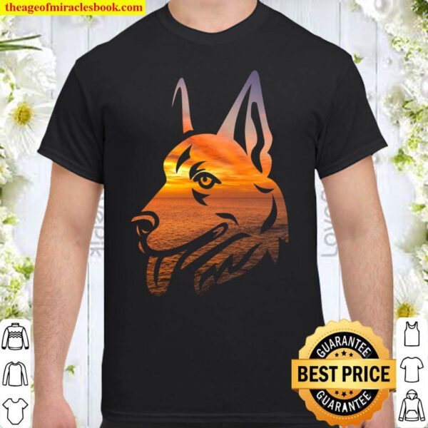 Sunset Background Shepherd Dog Shirt