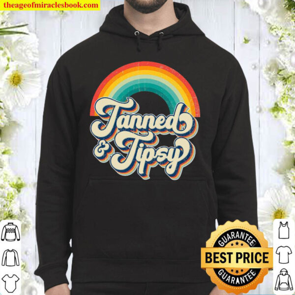 Tanned and Tipsy Vintage Retro Teacher Hoodie