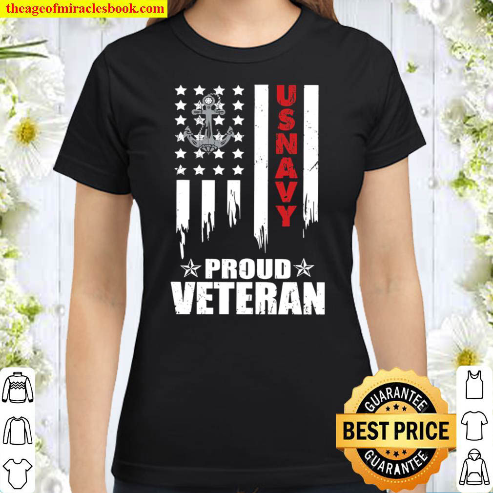 US Navy Proud Veteran Classic Women T Shirt