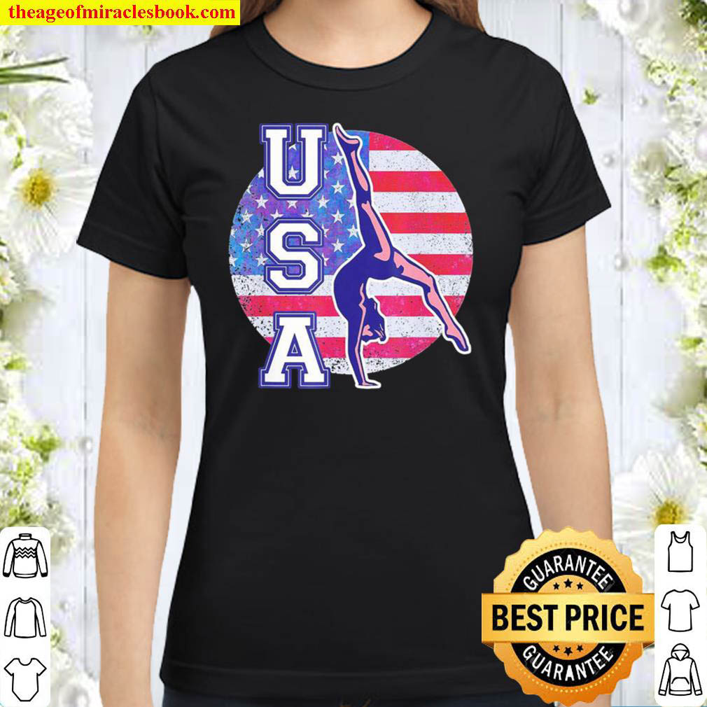 USA Gymnast American Flag Classic Women T Shirt