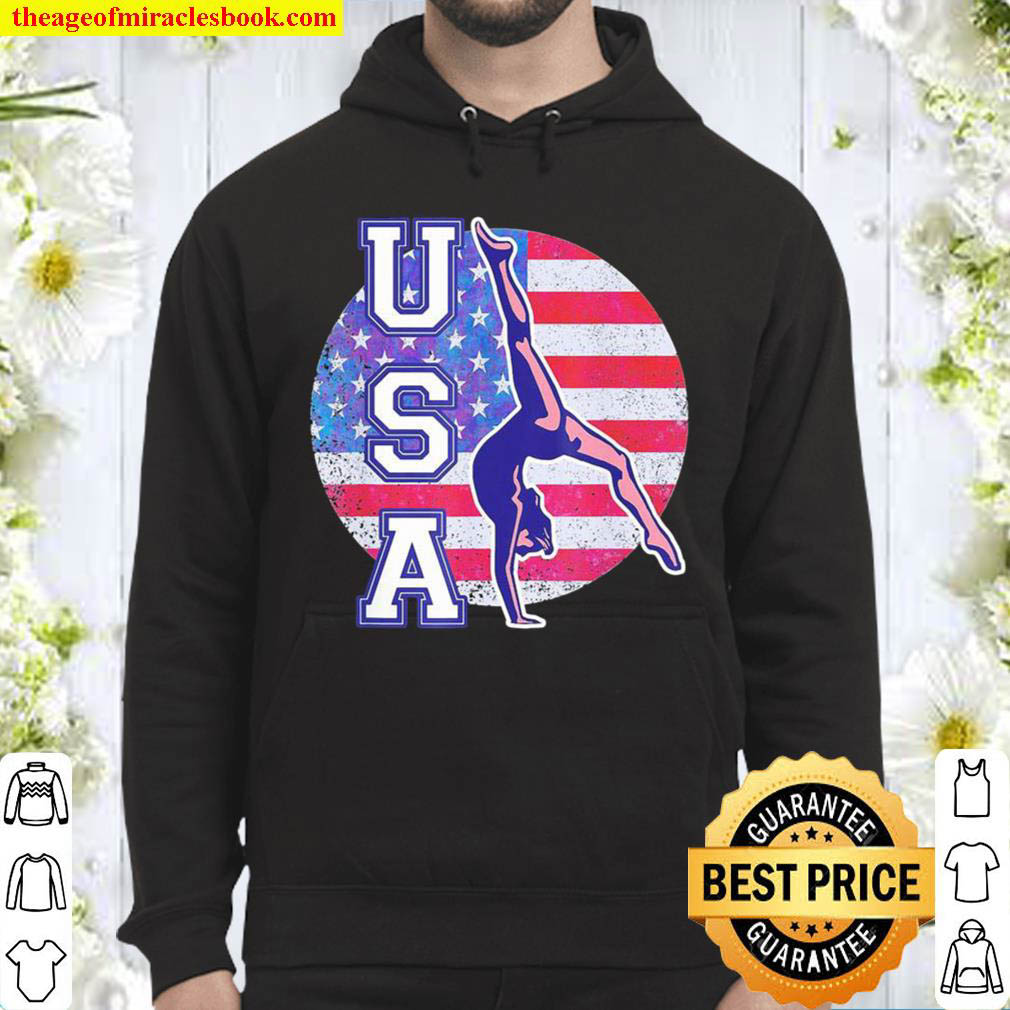 USA Gymnast American Flag Hoodie