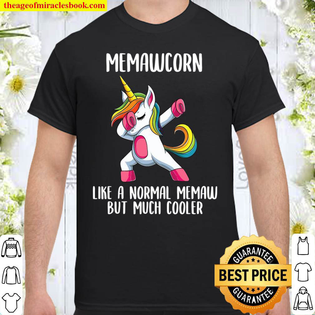 Unicorn Memaw Girl Birthday Party Apparel Memawcorn Cute Shirt