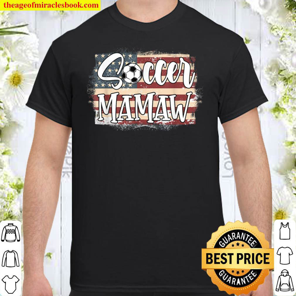 [Best Sellers] – Vintage American Flag Soccer Mamaw T-Shirt