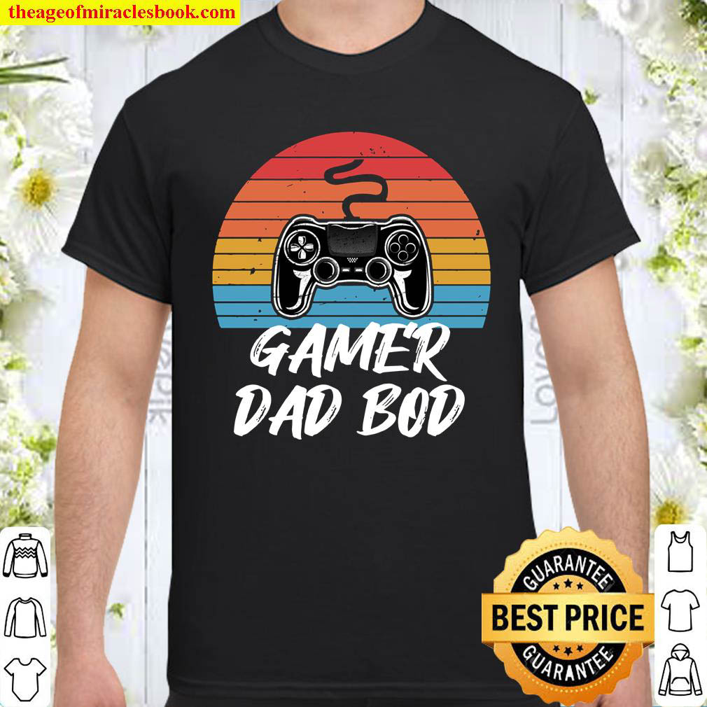Official Vintage Gamer DAD BOD Humorous Dad Video Gaming Sweatshirt