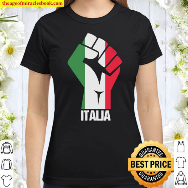 Vintage Italia Italian Flag Italy Italiano Classic Women T Shirt