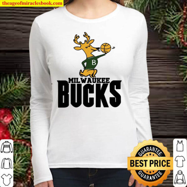 Vintage Milwaukee Bucks Shirt Milwaukee Bucks NBA Basketball Women Long Sleeved