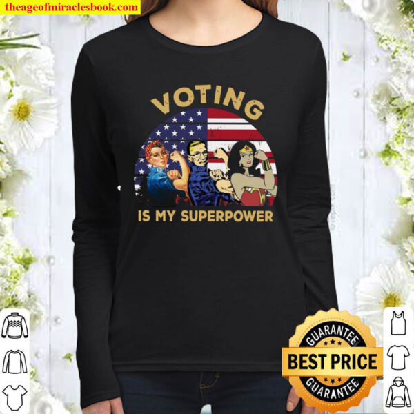 Voting is my superpower Women Long Sleeved