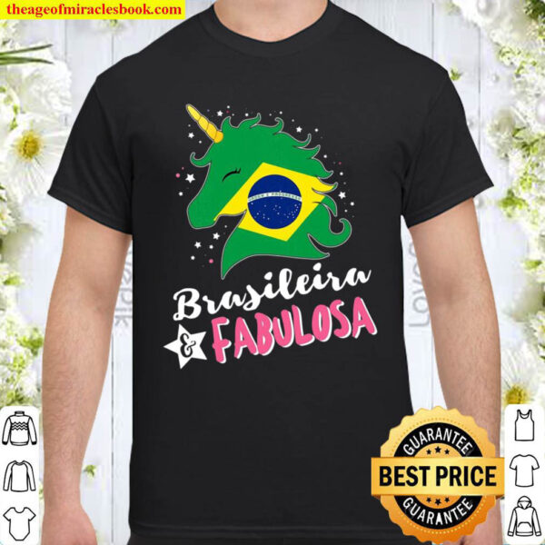 Womens Brazilian Flag Brazil Unicornio Shirt