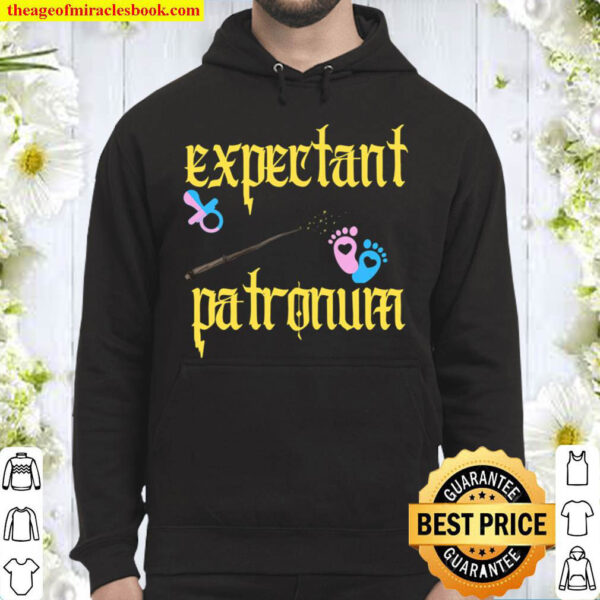 Womens Expectant Patronum Funny Mom Pregnancy Announcement Hoodie