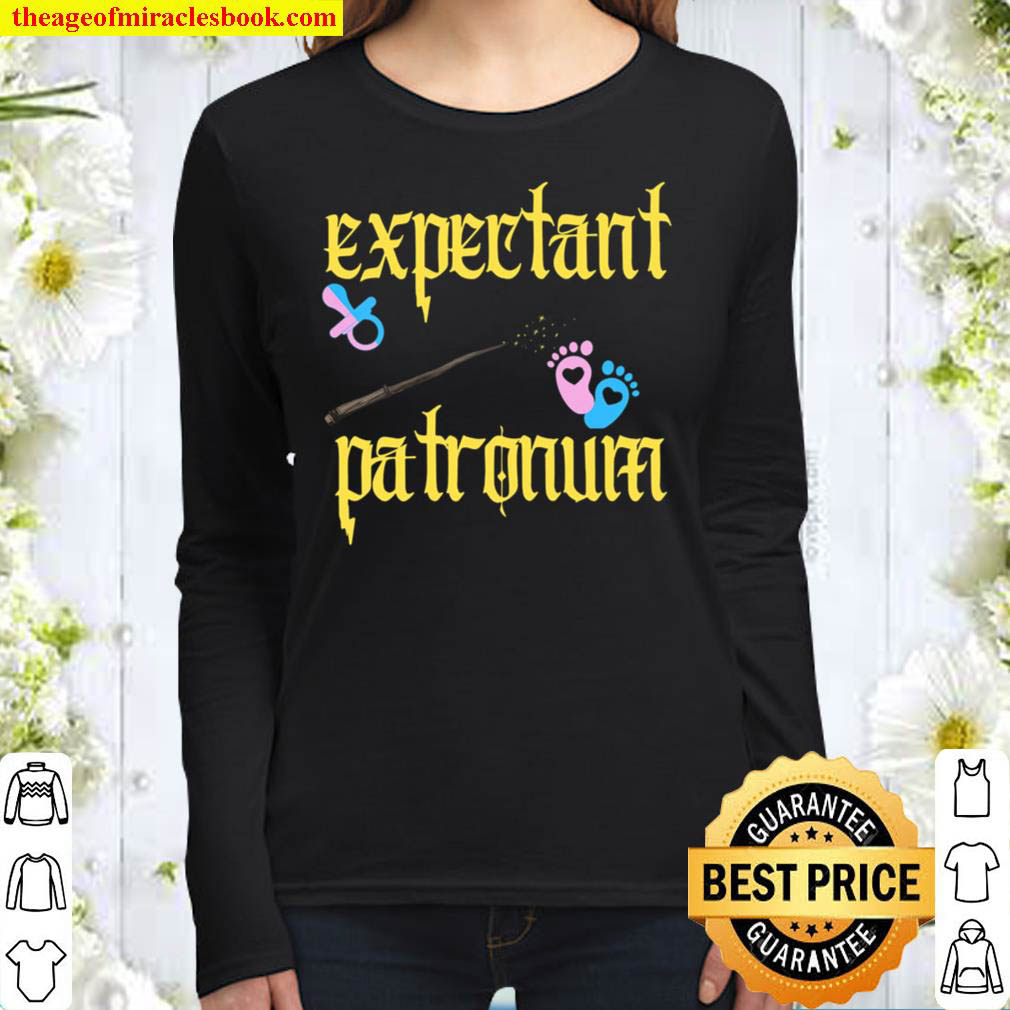 Womens Expectant Patronum Funny Mom Pregnancy Announcement Women Long Sleeved