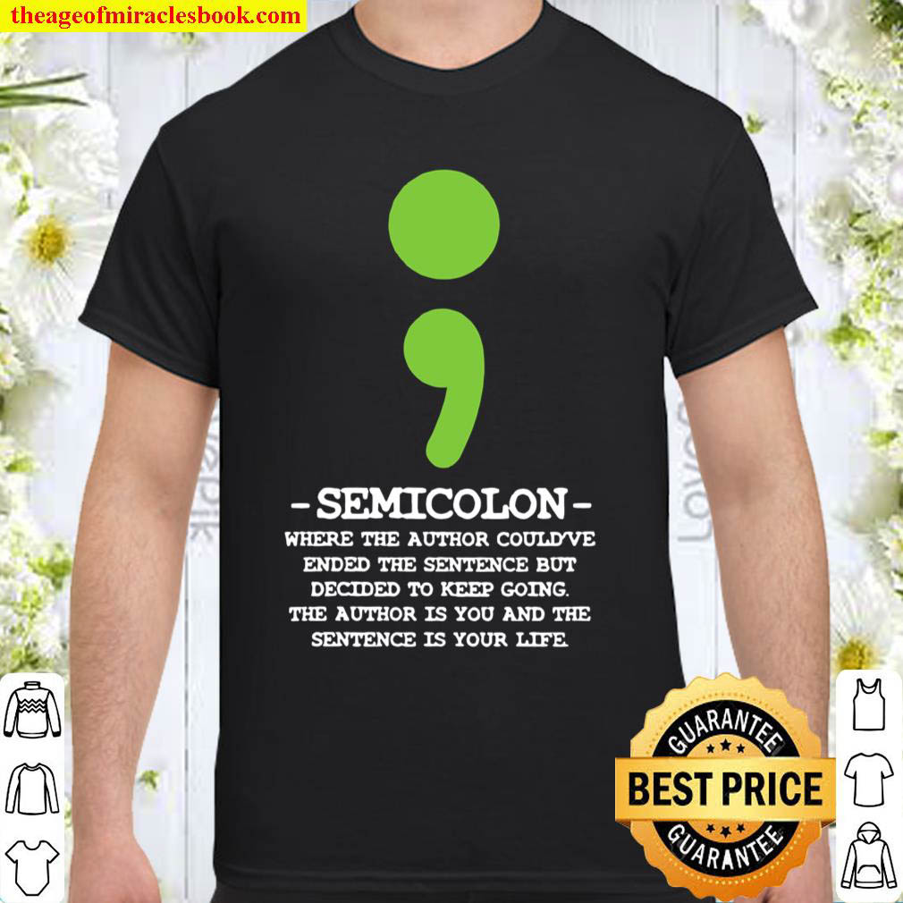 Official Womens Semicolontal Health Awareness Suicide Prevention Shirt