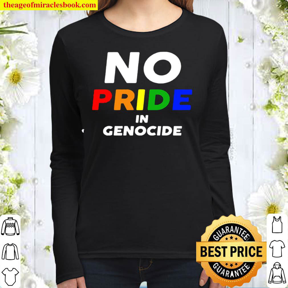 no pride in genocide Women Long Sleeved