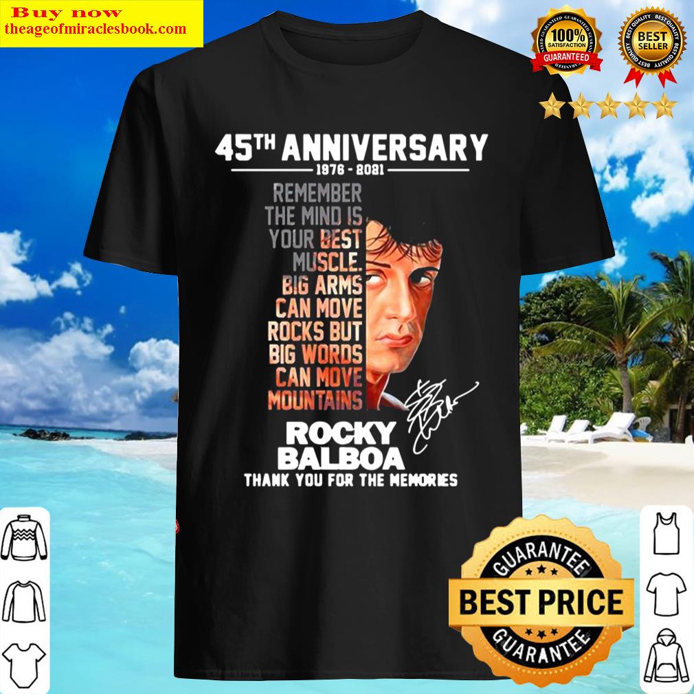 45th anniversary 1976 2021 rocky balboa thank you for the memories Shirt