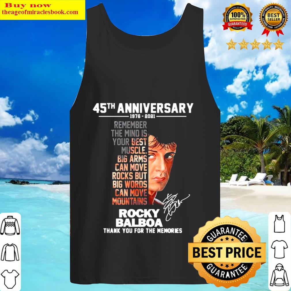 45th anniversary 1976 2021 rocky balboa thank you for the memories Tank Top