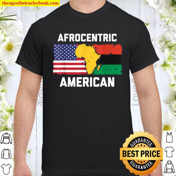 Afrocentric design with Pan African and American Flag Shirt
