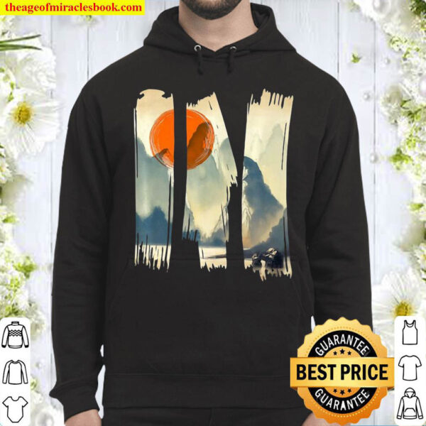 Asian Landscape Beautiful Print Graphic Urban Style Hoodie