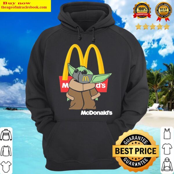 Baby Yoda The Child Face Mask And Mcdonalds Logo Hoodie