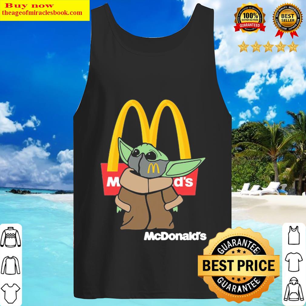 Baby Yoda The Child Face Mask And Mcdonalds Logo Tank Top
