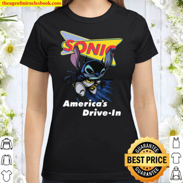 Bat Stitch Sonic Americas Drive In Classic Women T Shirt