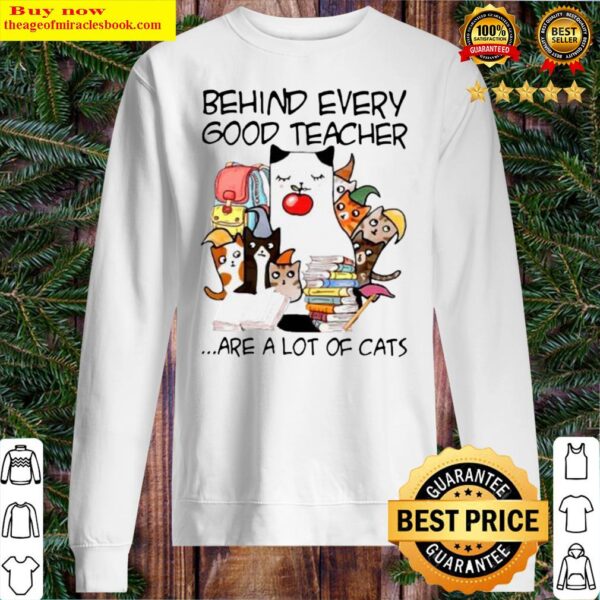 Behind Every Good Teacher Are A Lot Of Cats Sweater