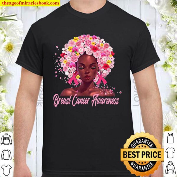 Breast Cancer Warrior Shirt Strong Black Girl Breast Cancer Awarenes Shirt