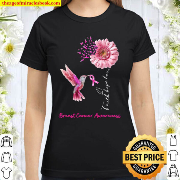Breast cancer awareness faith hope love Classic Women T Shirt
