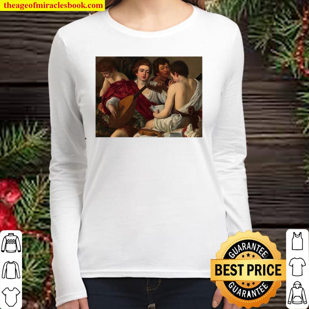 Caravaggios The Musicians Painting Lovers Women Long Sleeved 1