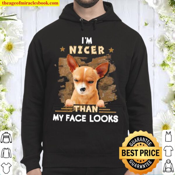Chihuahua I nicer than my face looks Hoodie