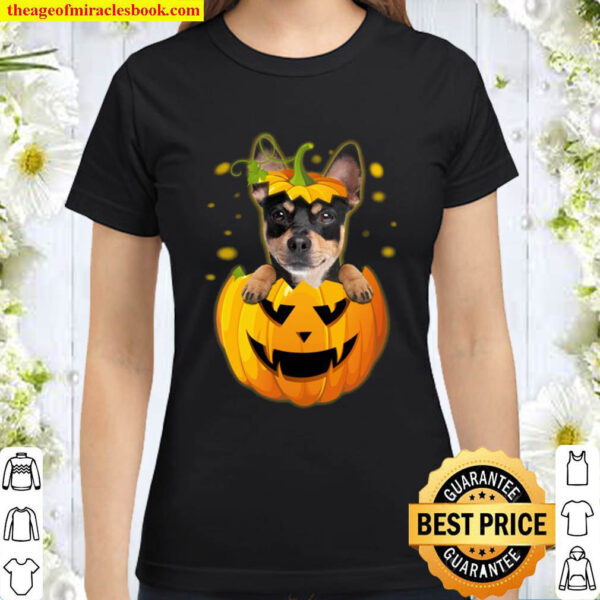 Chihuahua Pumpkin Squad Halloween Funny Dog Lover Classic Women T Shirt