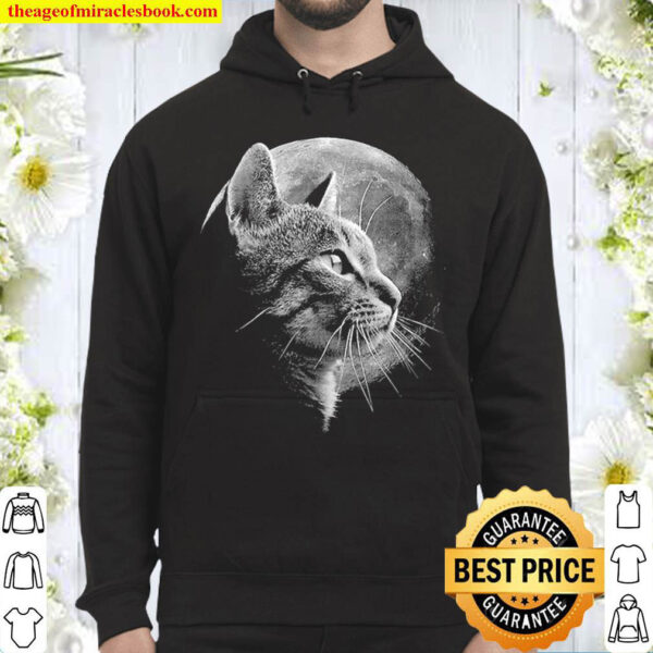 Cute Cat With Moon – Funny Cat Hoodie
