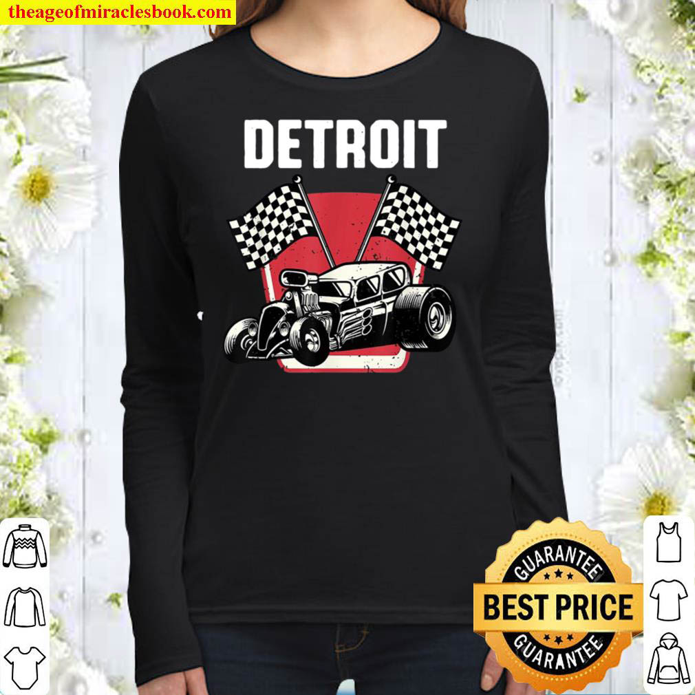 Detroit Cruise – Motor City Woodward Hot Rod Race Car Women Long Sleeved