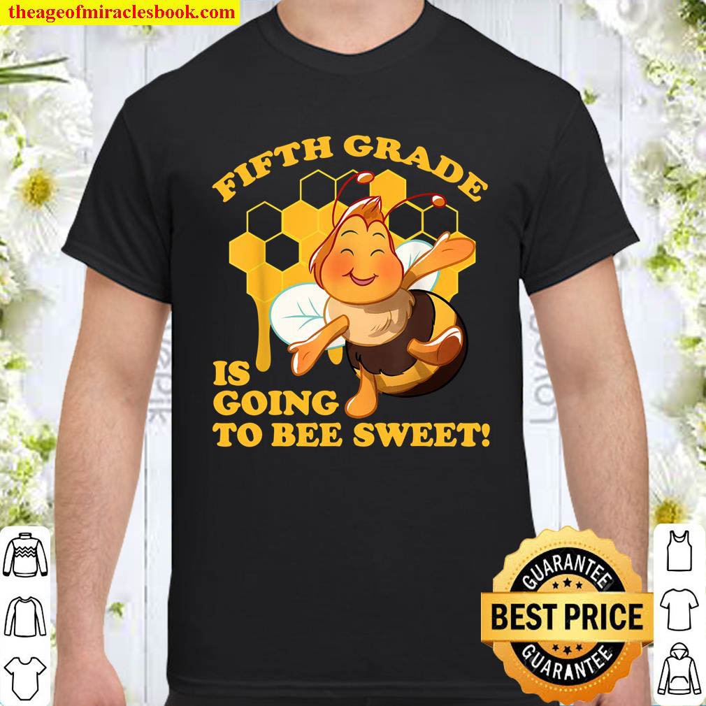 Official Fifth Grade Is Going To Bee Sweet Cute Bee Honeycomb T-Shirt