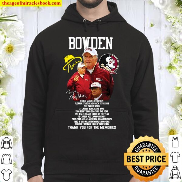 Florida State Seminoles Bowden Signature Thank You For The Memories Hoodie