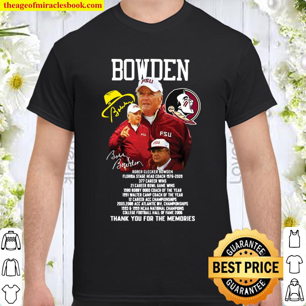 Florida State Seminoles Bowden Signature Thank You For The Memories Shirt