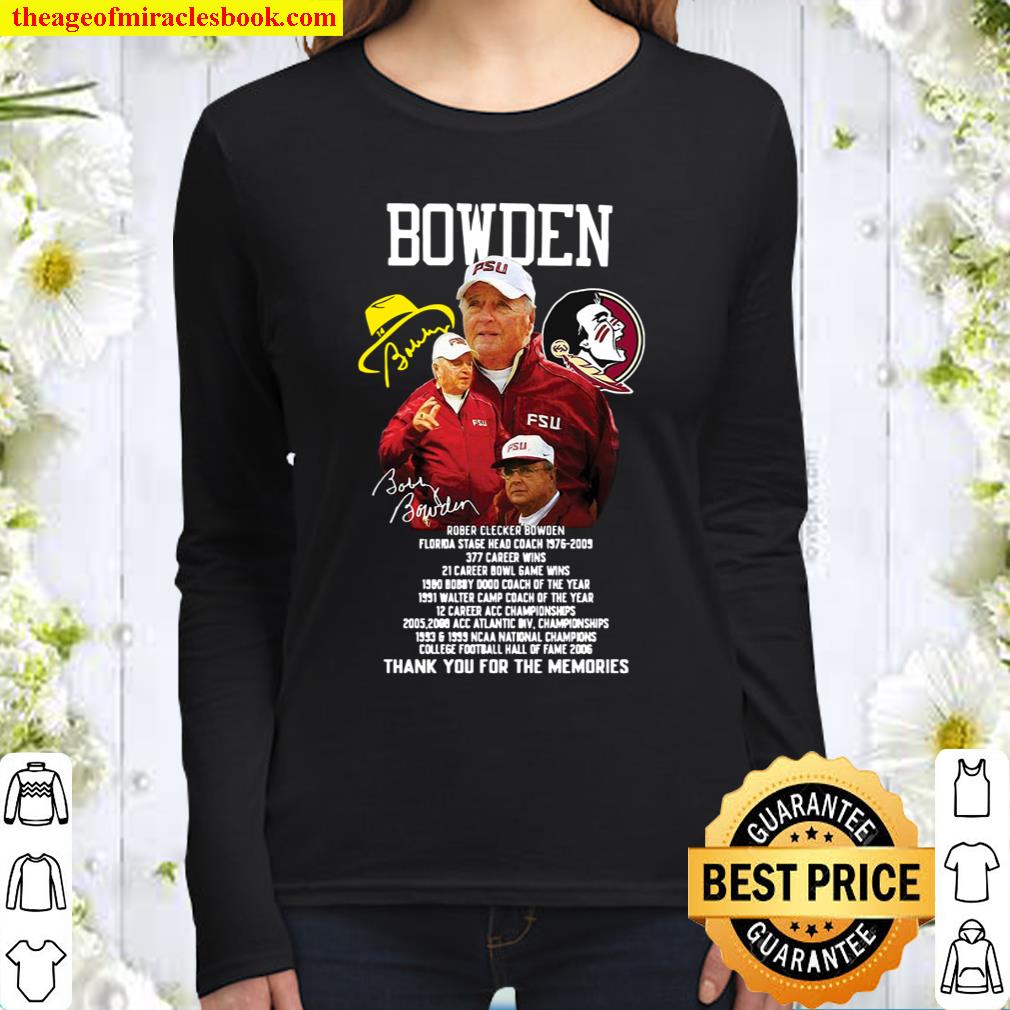 Florida State Seminoles Bowden Signature Thank You For The Memories Women Long Sleeved
