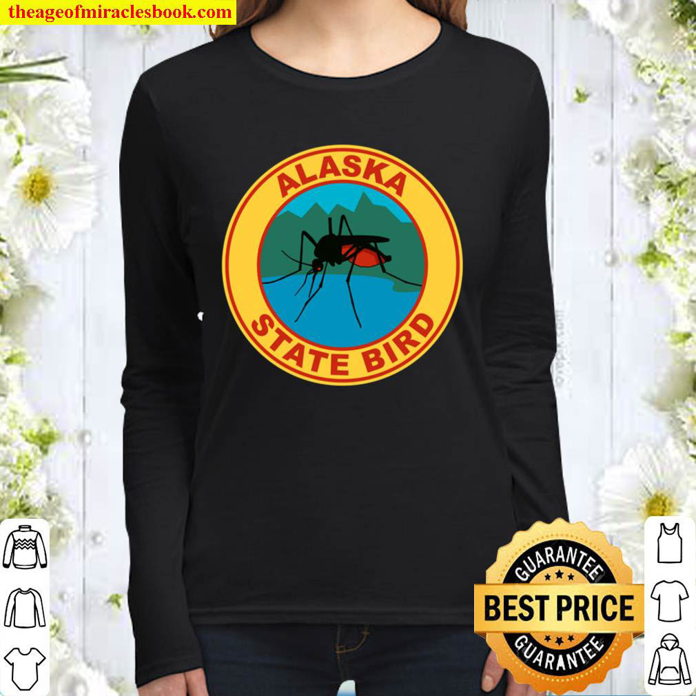 Funny Alaska State Bird Mosquito Women Long Sleeved
