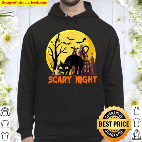 Funny Halloween Scary Cats Kitten Meow Plus Size Hoodie
