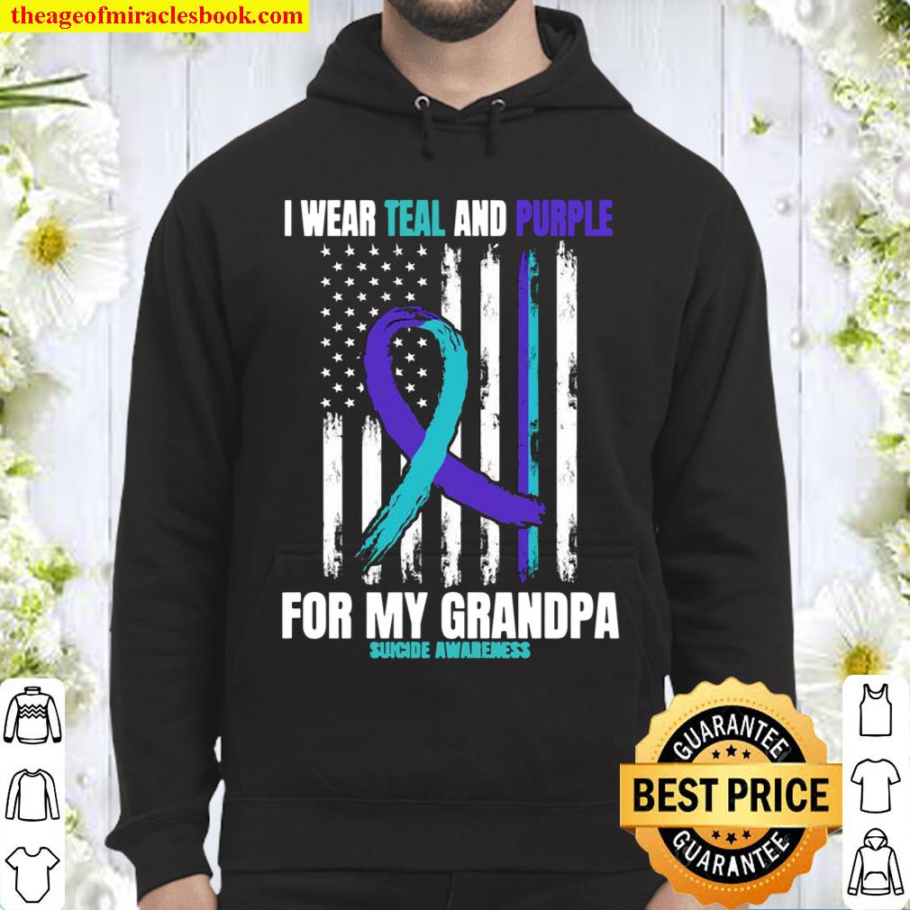 Grandpa Suicide Awareness Prevention American Flag Hoodie