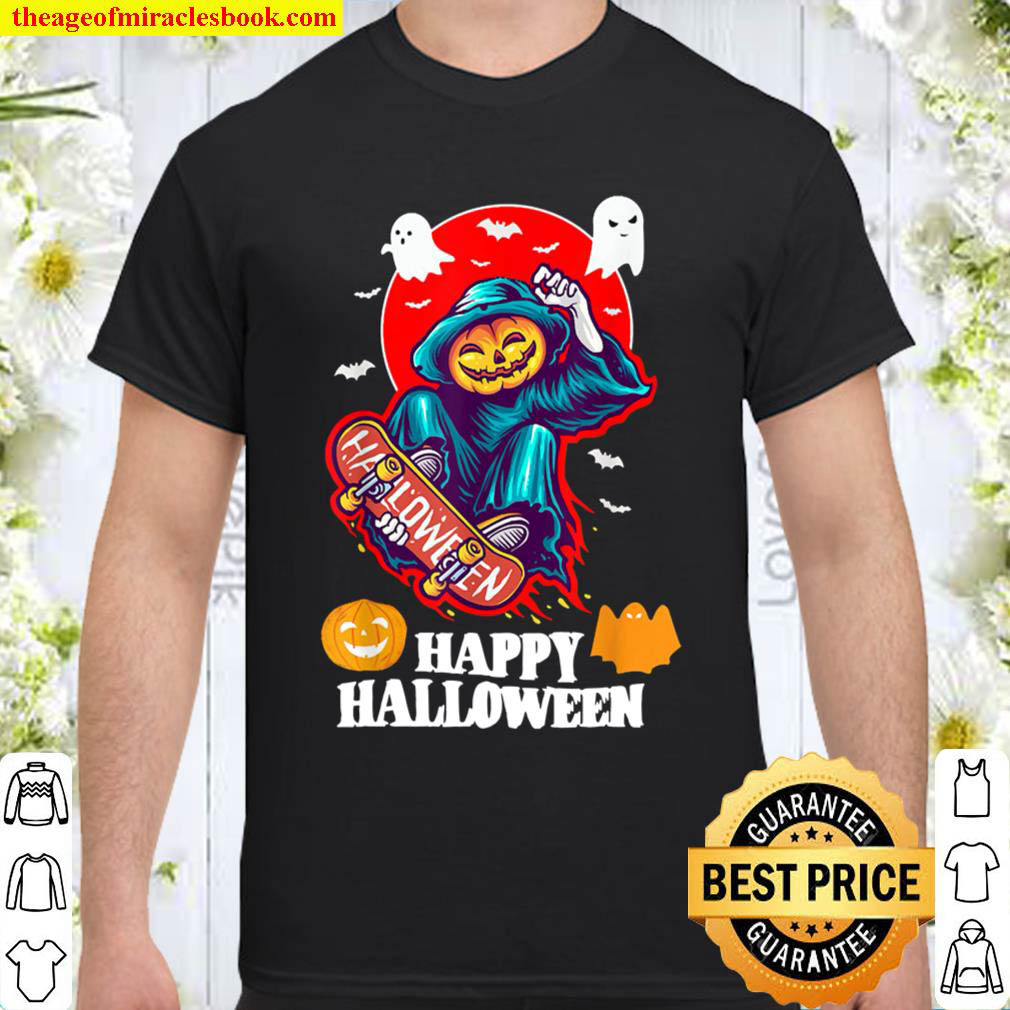 Official Halloween Pumpkin Skater T-Shirt