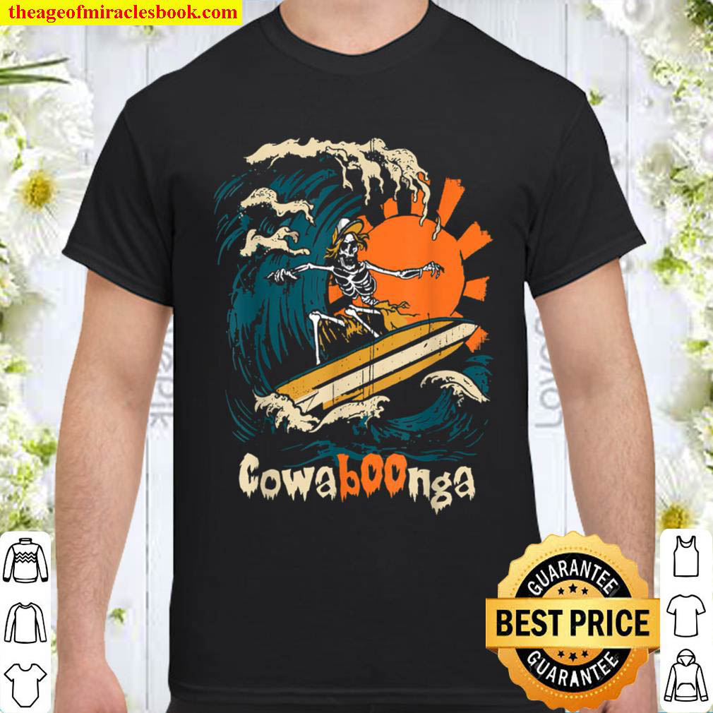 Official Halloween in August CowaBoonga Skeleton T-Shirt