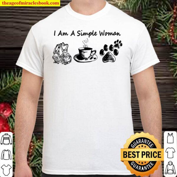 I Am A Simple Woman I Like Coffee Dog Shirt