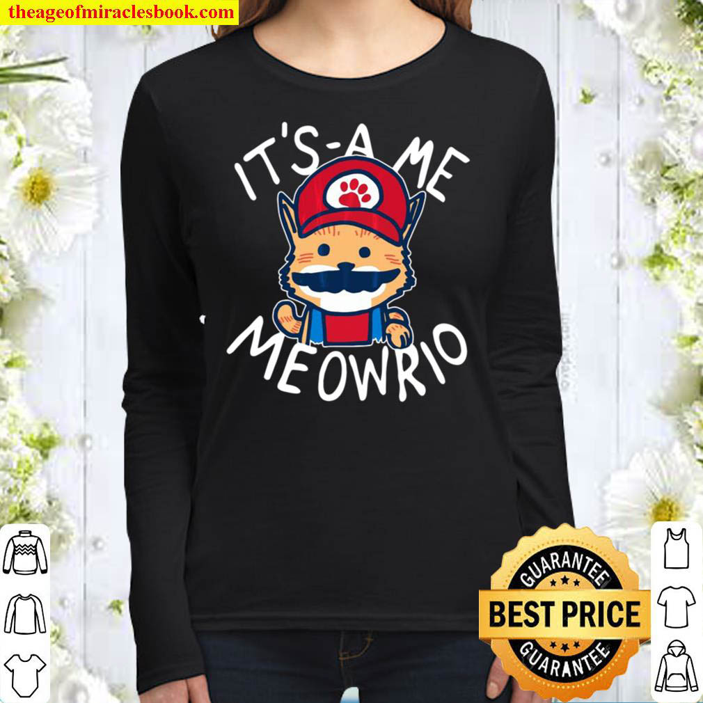 Its A Me Meowrio Love Cat Women Long Sleeved