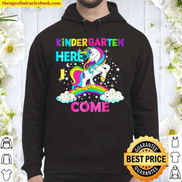 Kids Unicorn Kindergarten Here I Back to School Children Hoodie