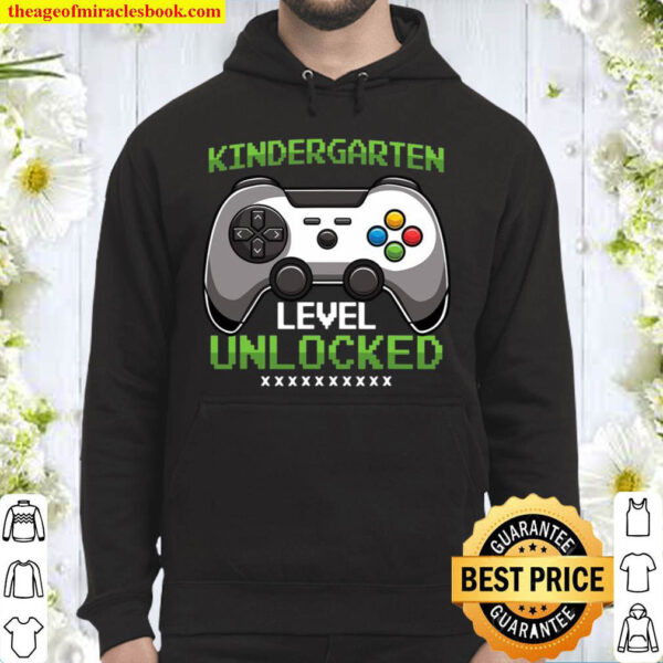Kindergarten Level Unlocked Back To School Video Gamer Boys Hoodie