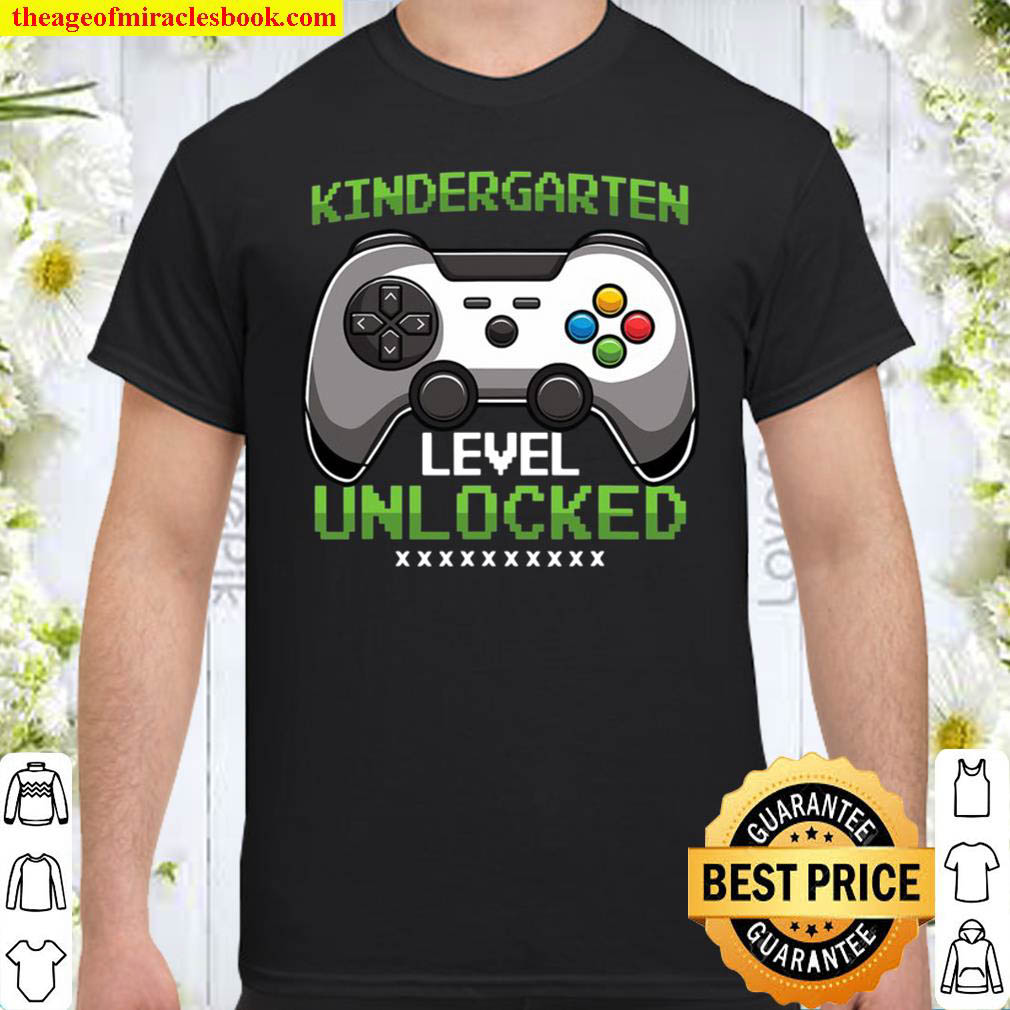 [Best Sellers] – Kindergarten Level Unlocked Back To School Video Gamer Boys Shirt